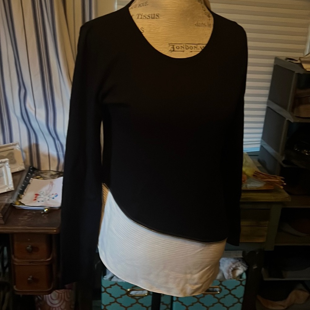 Black and white sweater